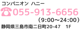 熱海・三島・湯河原　コンパニオン派遣業　コンパニオンハニー　募集・依頼・派遣電話番号 055-979-6056